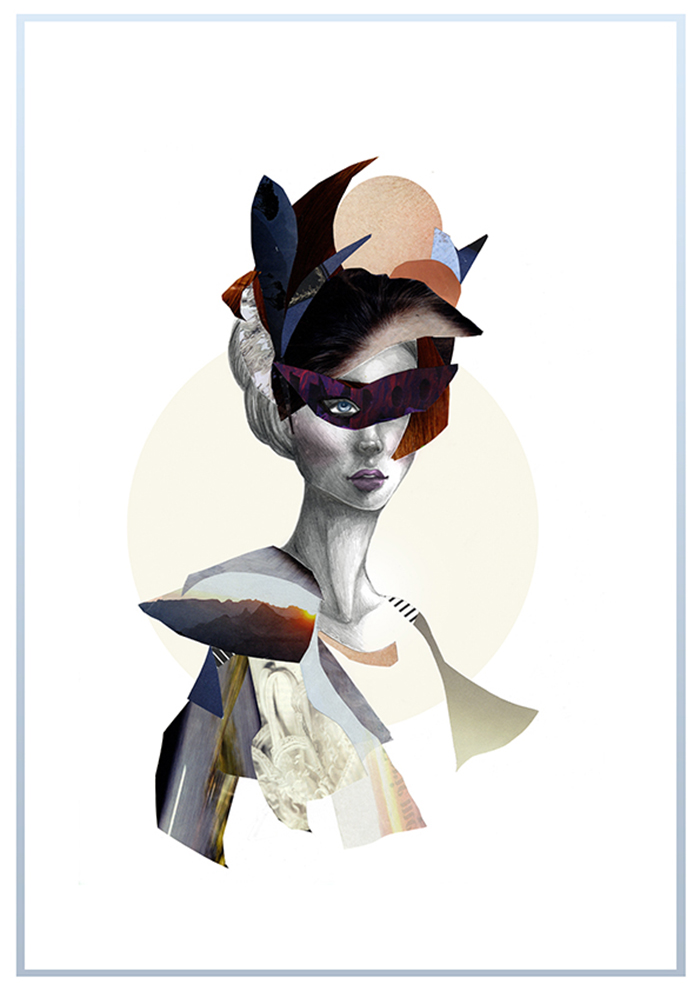 a combination of collage, pencil drawing and digital editing